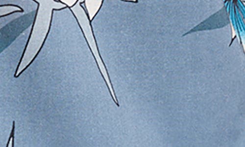 Quiksilver Costal Flora Classic Fit Floal Short Sleeve Cotton Button-up Shirt In Blue