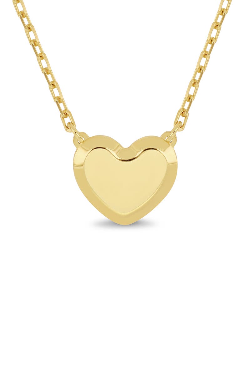 14k Gold Heart Pendant Necklace, Alternate, color, 14KY