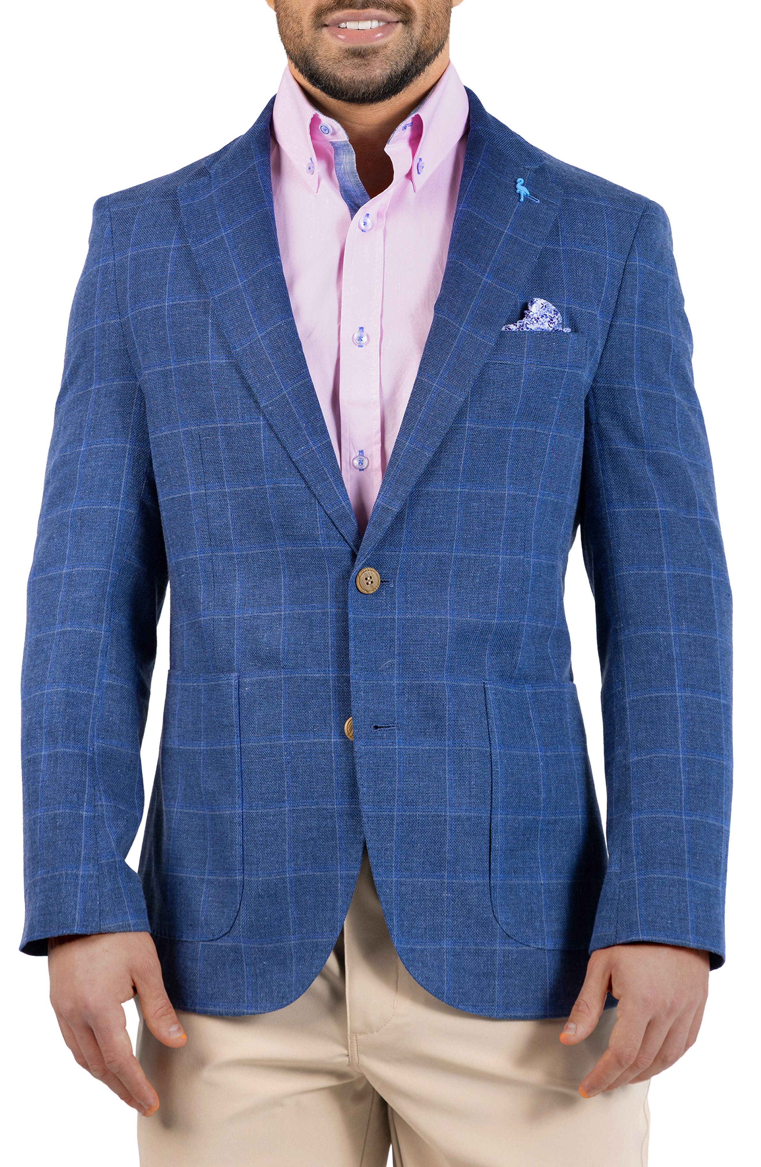 TailorByrd Melange Yarn Dyed Windowpane Sport Coat