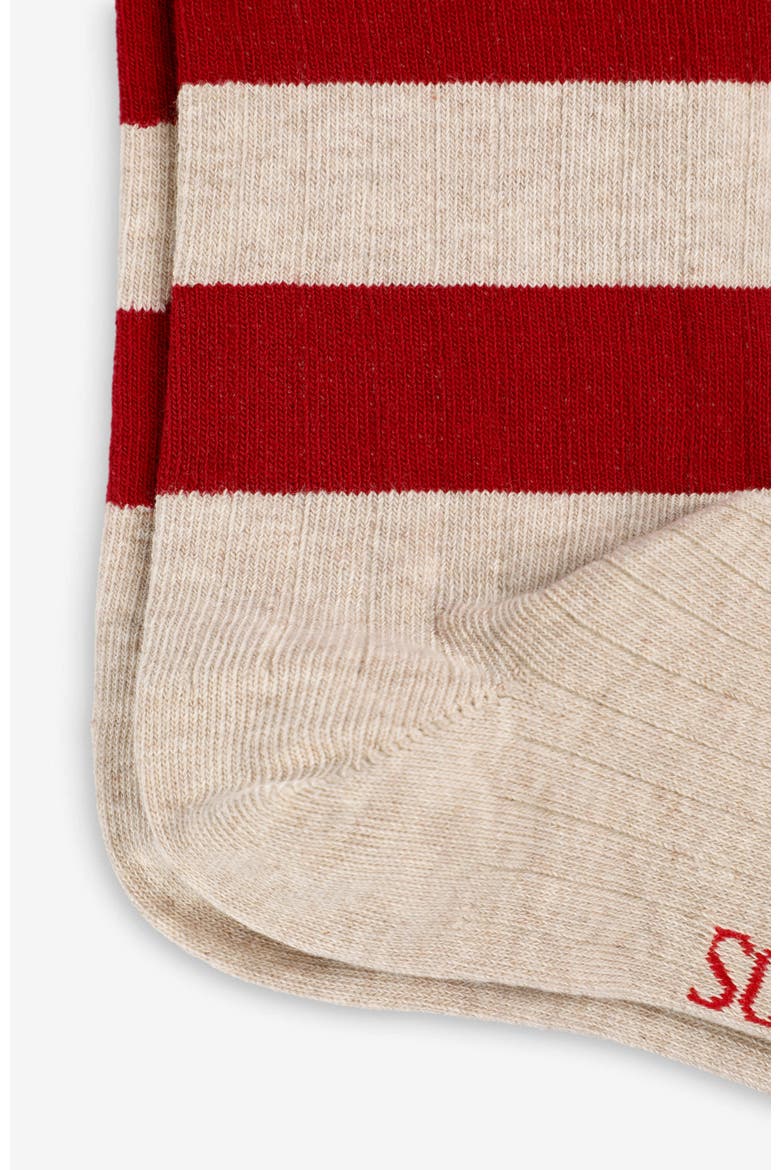 H Stripes L Socks Girls, Alternate, color, Red
