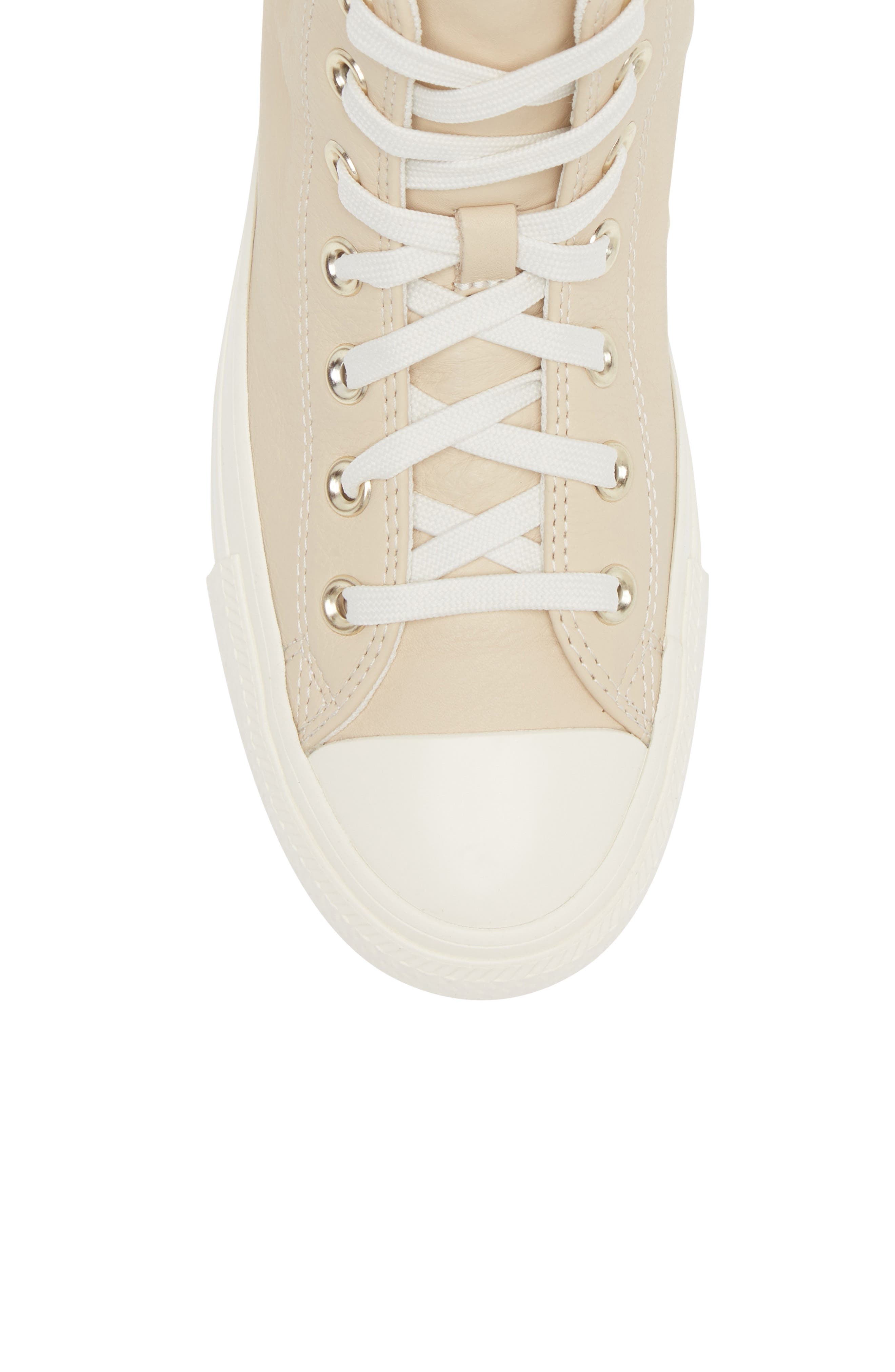 Chuck Taylor® All Star® High Top Sneaker, Alternate, color, LIGHT BISQUE/ ERGET/ GOLD