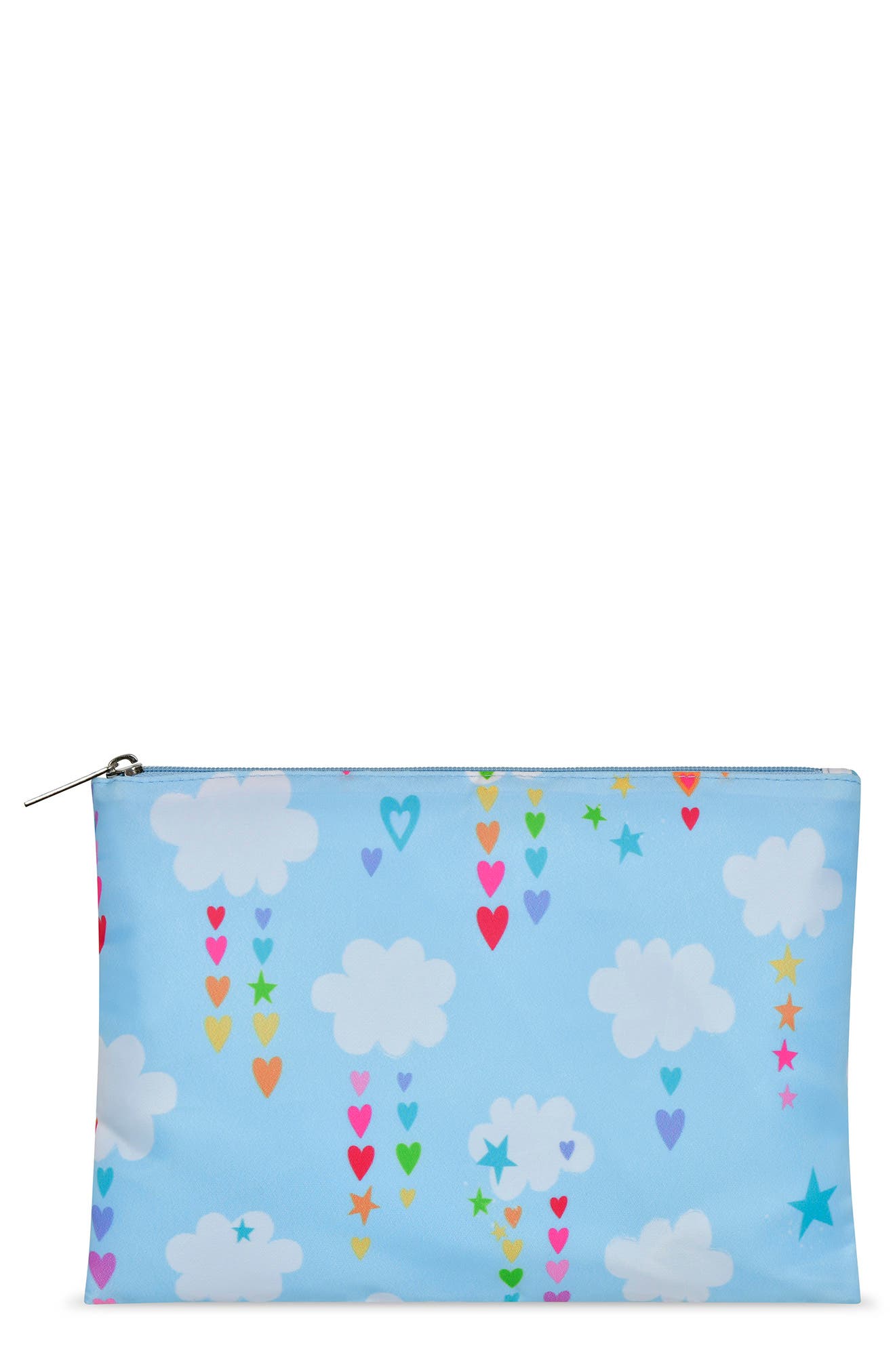 Iscream 3-Piece Cheerful Clouds Cosmetic Bag Set, Alternate, color, Pink