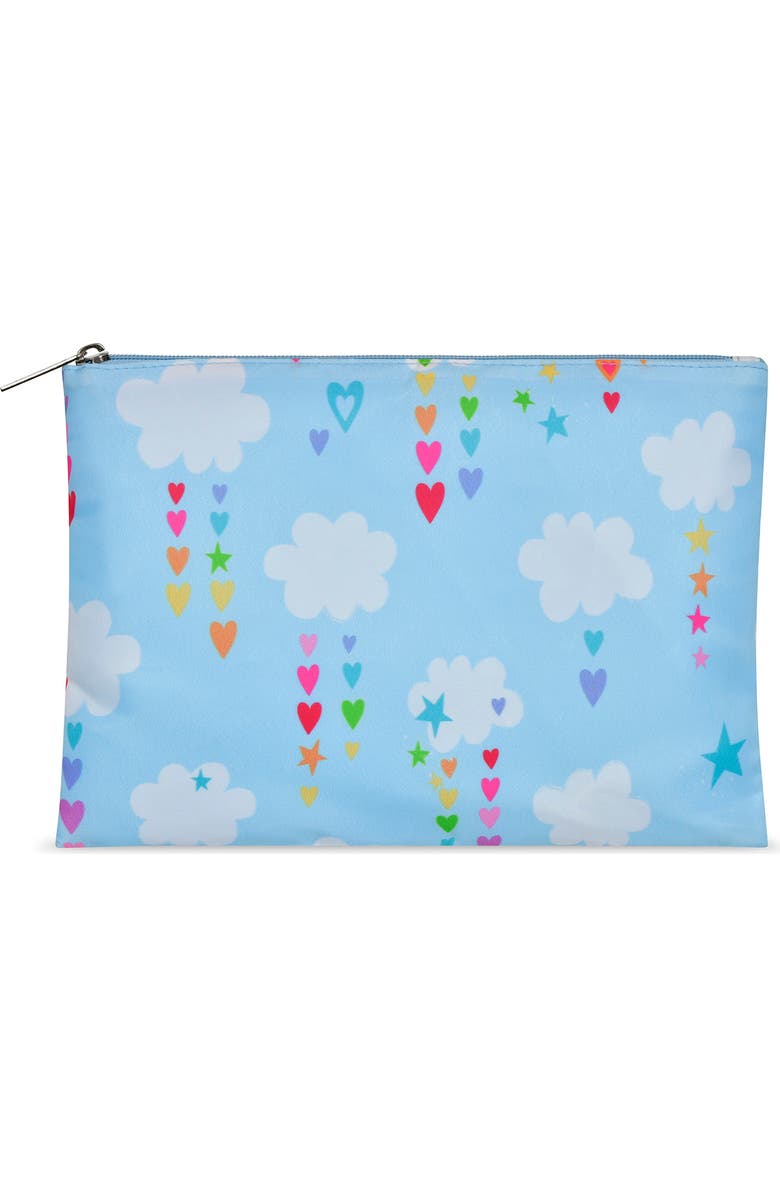 Iscream 3-Piece Cheerful Clouds Cosmetic Bag Set, Alternate, color, Pink