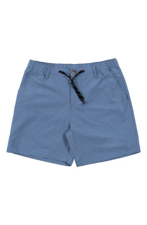 Zip Front Elastic Waist Performance Shorts