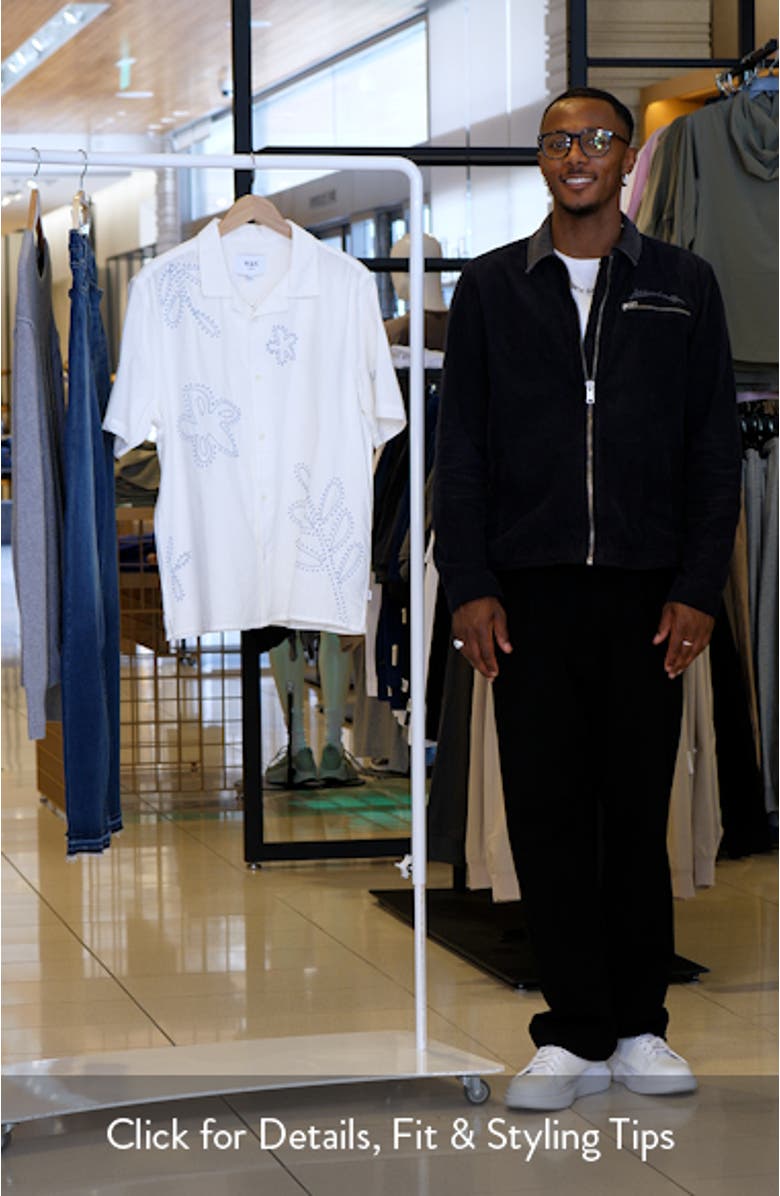 Didcot Embroidered Cotton & Linen Camp Shirt, sales video thumbnail