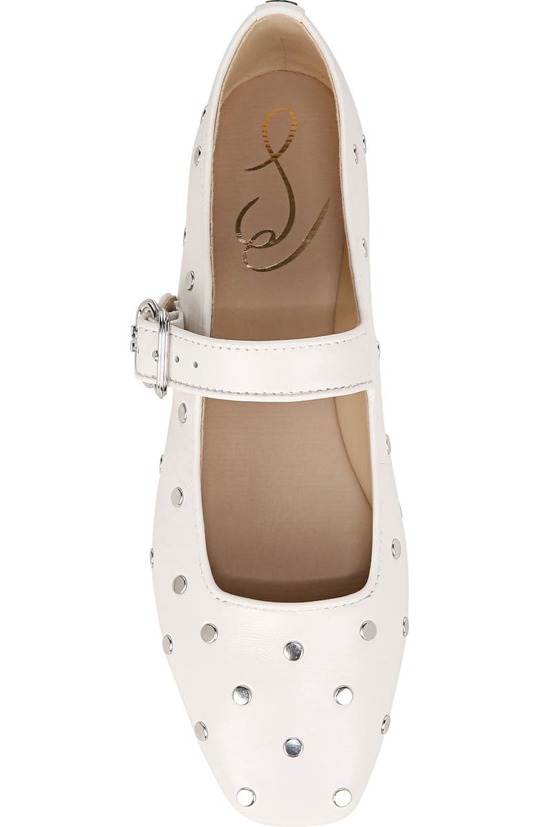 Sam Edelman Michaela Stud Mary Jane Flat, Alternate, color, White