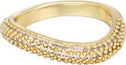 Adornia Pavé Cubic Zirconia Curved Chunky Band Ring