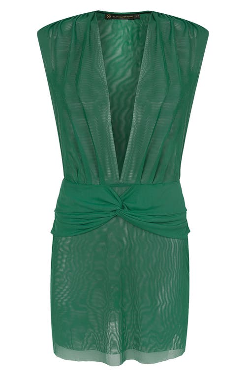 Vix Swimwear Cindy Solid Cover-up Dress In Green