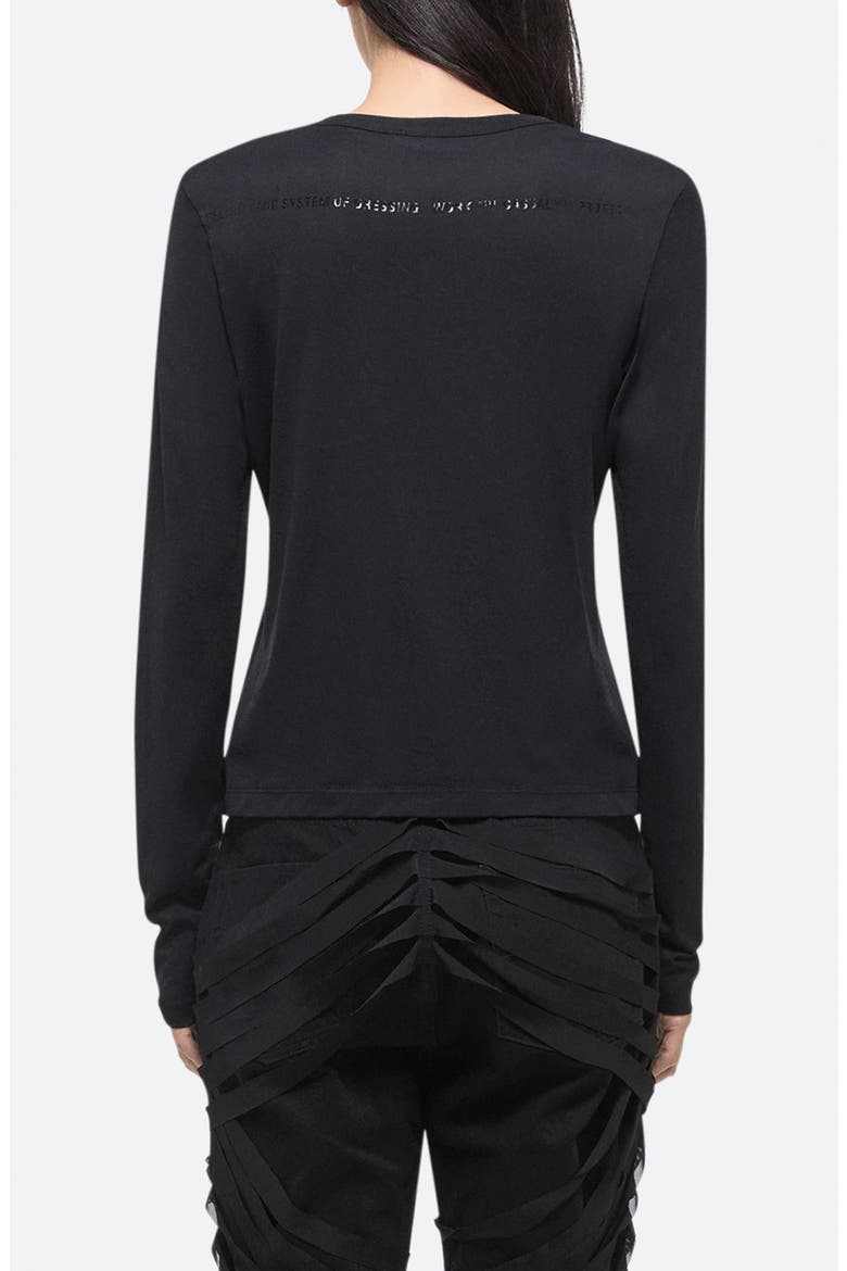 Slim Long Sleeve Cotton T-Shirt, Alternate, color, BLACK - 001