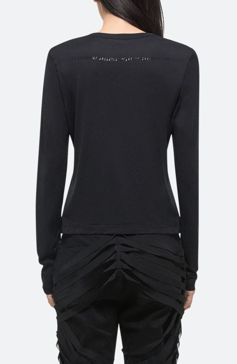 Helmut Lang Slim Long Sleeve Cotton T-Shirt, Alternate, color, Black - 001