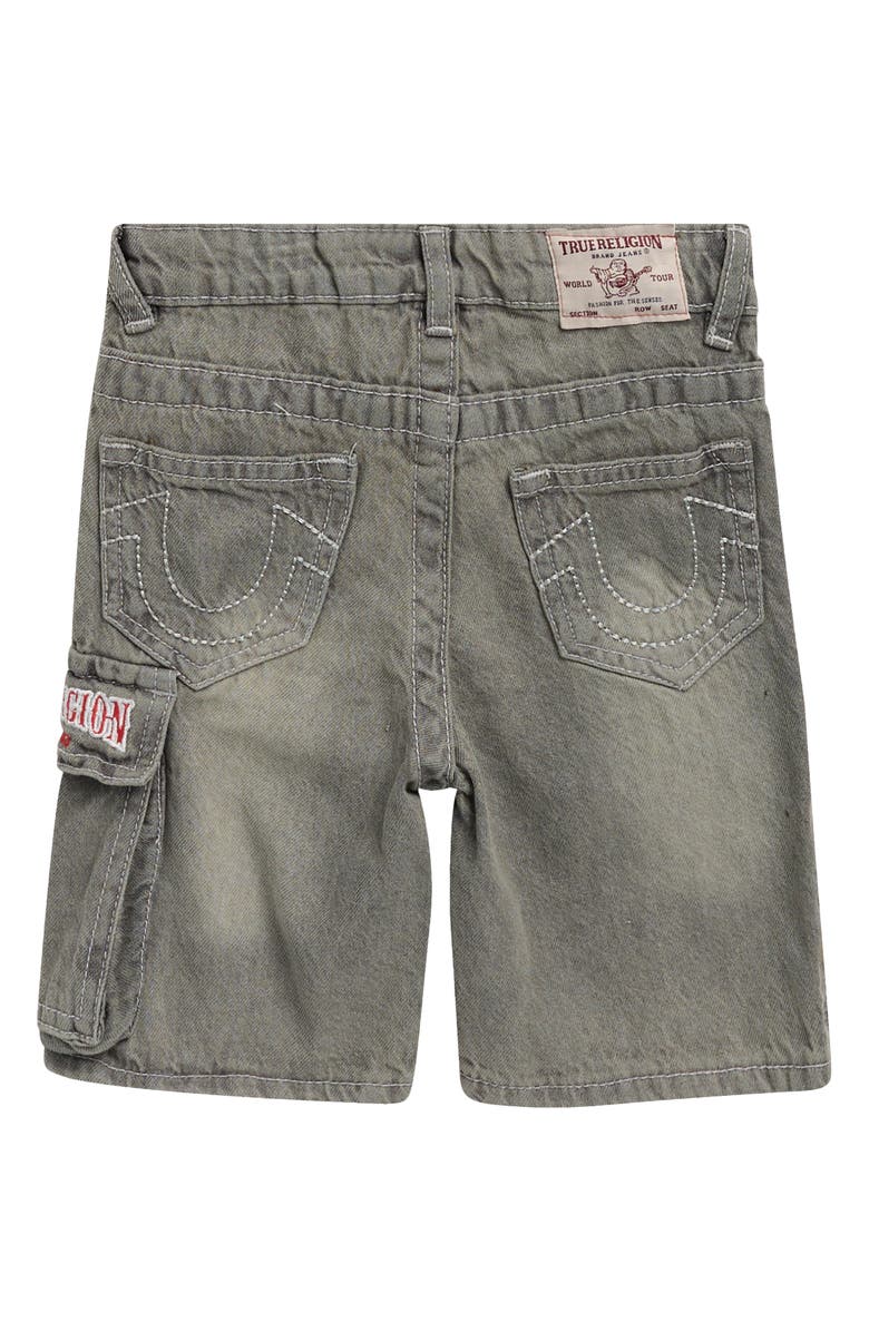 True Religion Kids' Knit Graphic T-Shirt & Denim Cargo Shorts Set, Alternate, color, Black