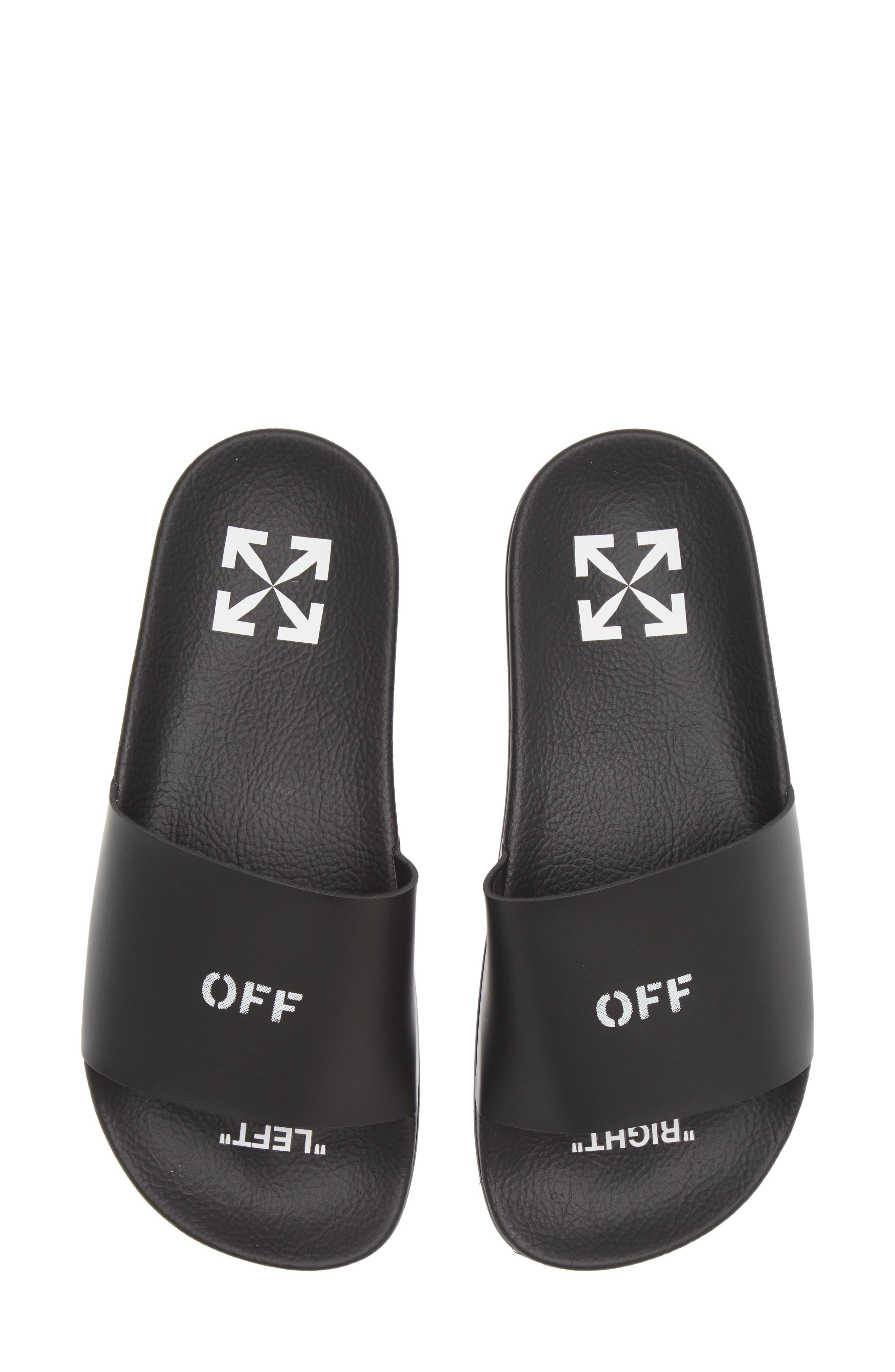 Off-White Logo Pool Slide, Alternate, color, 