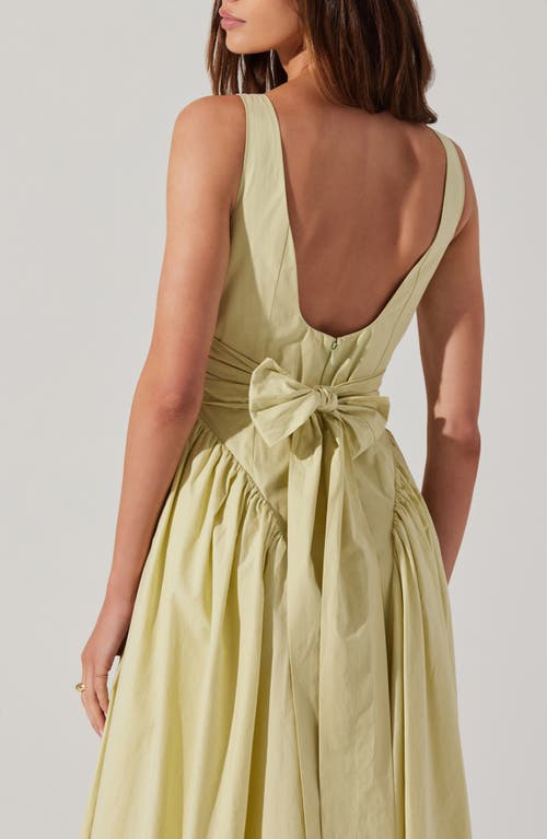 Astr The Label Vinya Cotton Dress In Pistachio