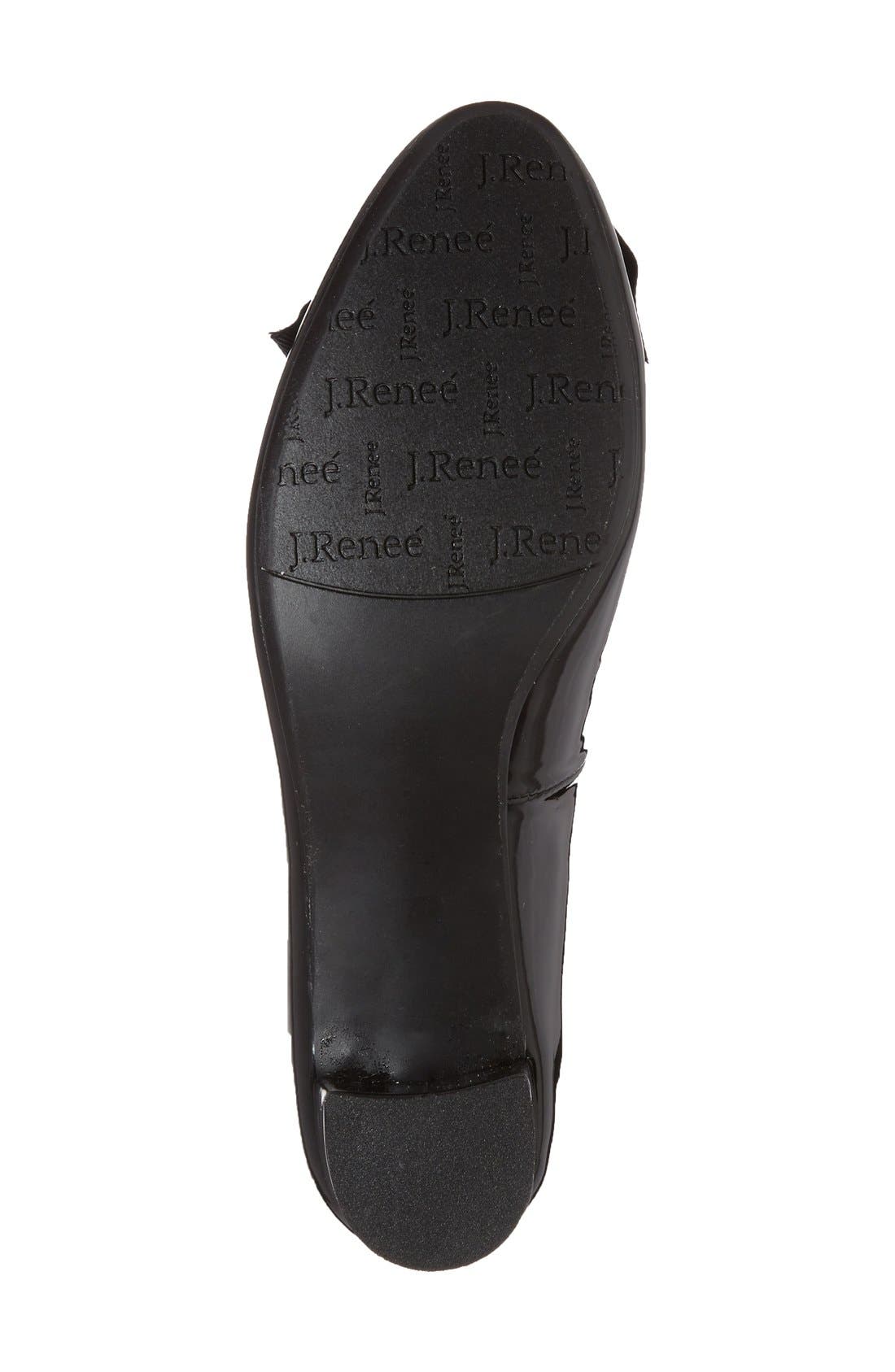 Cameo Bow Pump, Alternate, color, BLACK FAUX PATENT