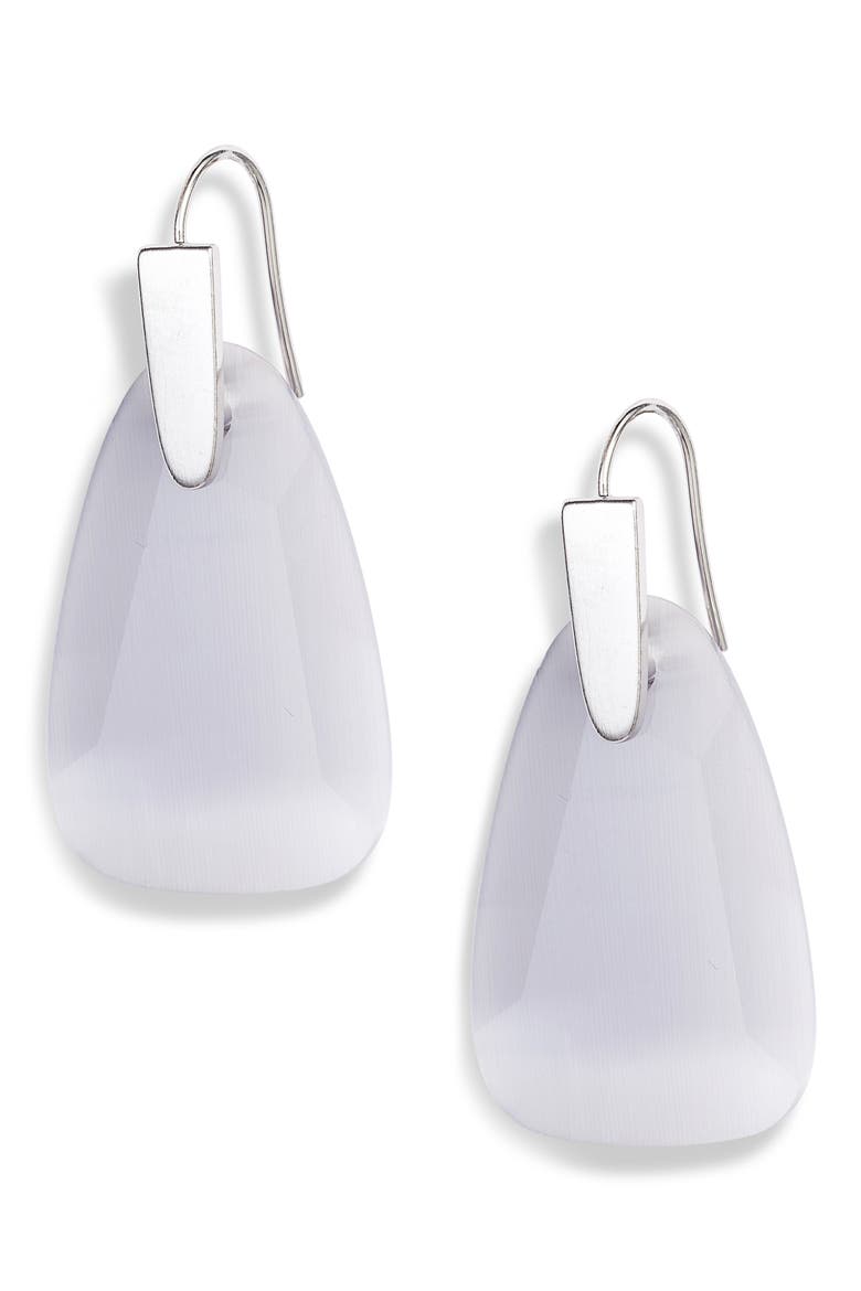 Marty Drop Earrings, Main, color, SLATE/ SILVER
