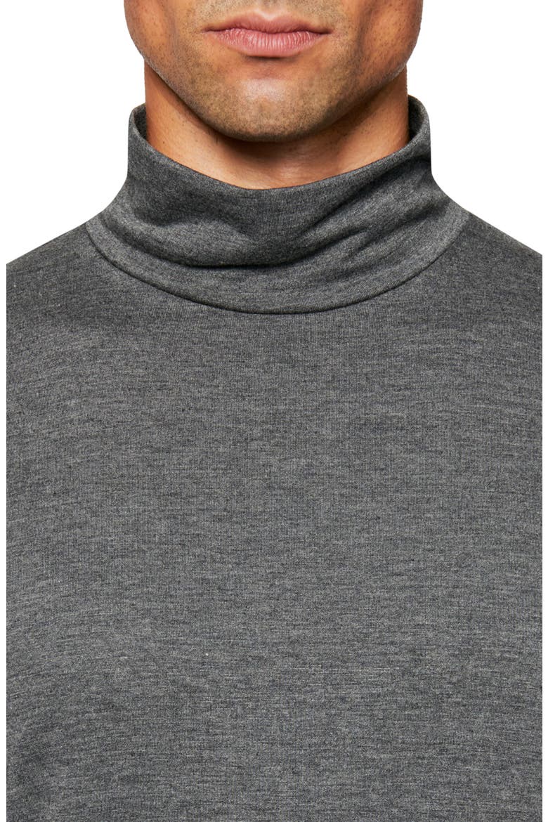 Mock Neck Long Sleeve Shirt, Alternate, color, GREY HEATHER