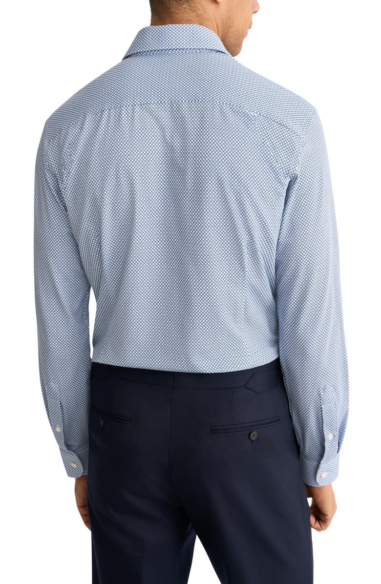 Eton Slim Fit Geo Stretch Jersey Dress Shirt, Alternate, color, Medium Blue