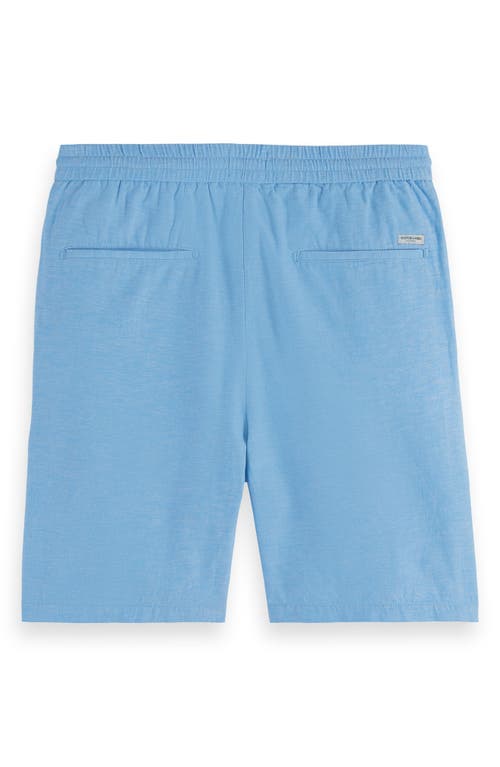 SCOTCH & SODA SCOTCH & SODA FLAT FRONT SLUB COTTON & LINEN TWILL DRAWSTRING BERMUDA SHORTS
