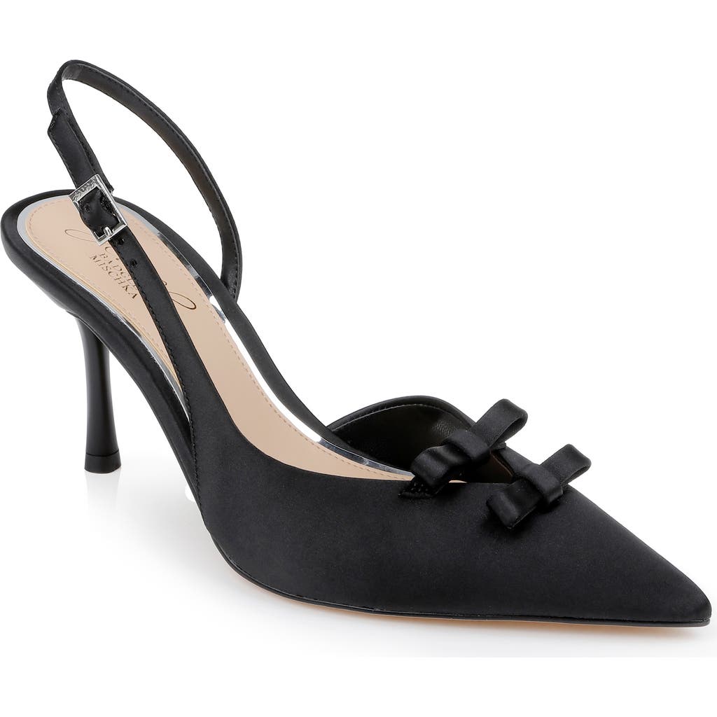 Jewel Badgley Mischka Ellery Slingback Pointed Toe Pump In Black