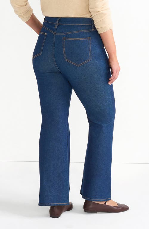 Lands' End Denim High Rise Skinny Flare Jeans In River Rinse