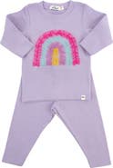 oh baby! Bright Tulle Rainbow Applique Two Piece Set