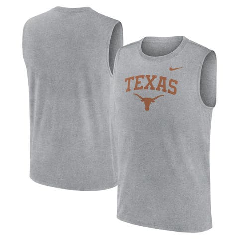 Men's Nike Heather Gray Texas Longhorns Primetime Legend Arch Dri-FIT Muscle Tank Top