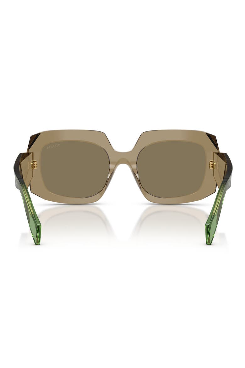 54mm Square Sunglasses, Alternate, color, TERRA / LIGHT BROWN