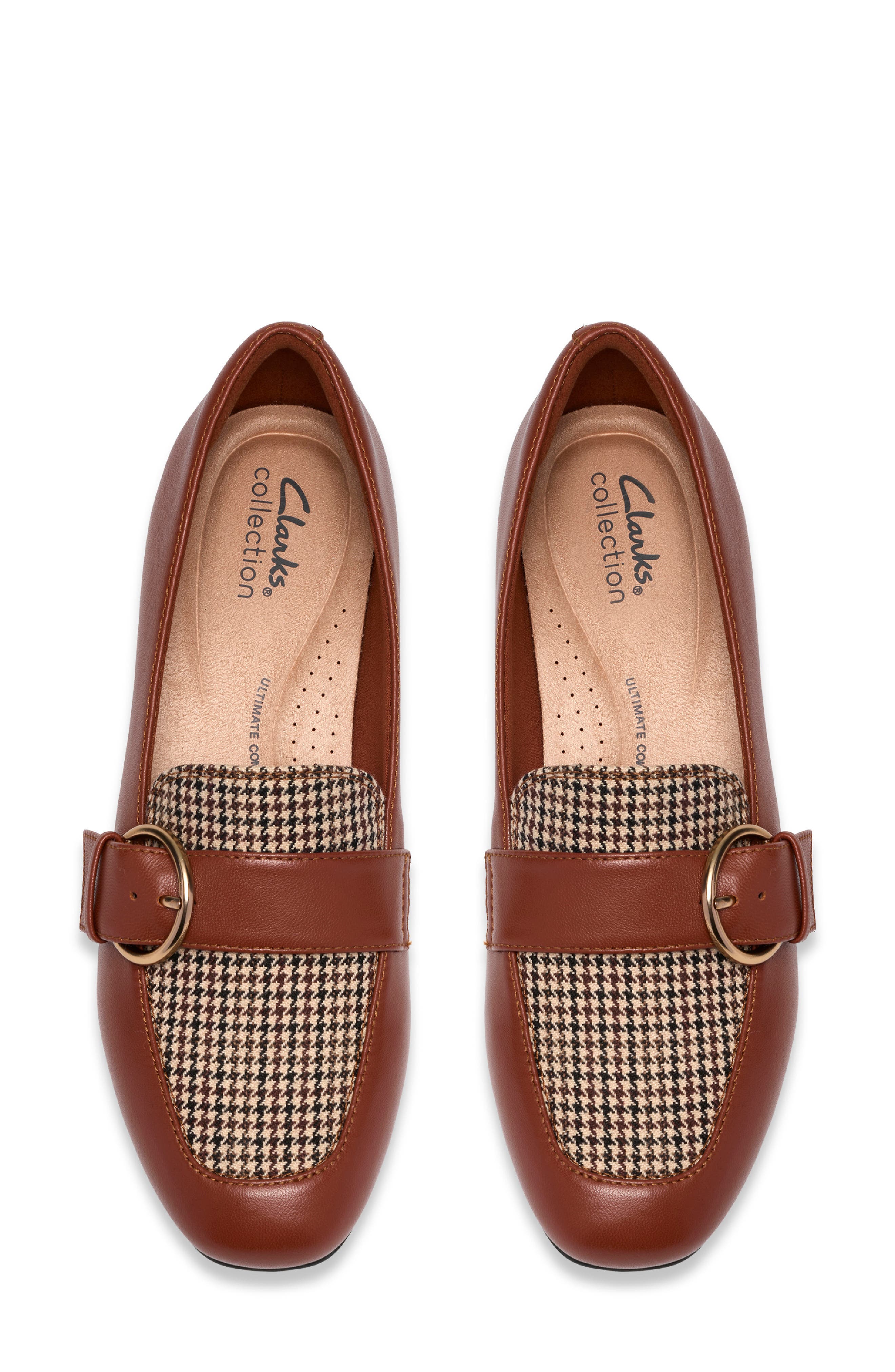 Iridessa Big Buckle Leather Loafer Pump, Alternate, color, TAN INTEREST