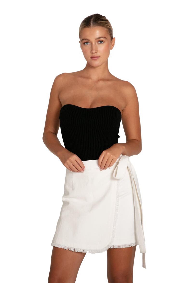 There She Goes Frayed Edge Skirt, Alternate, color, Cream