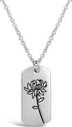 Sterling Forever Birth Flower Pendant Necklace