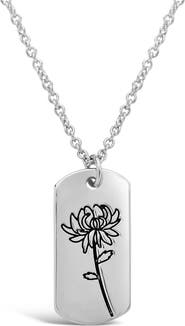 Sterling Forever Birth Flower Pendant Necklace