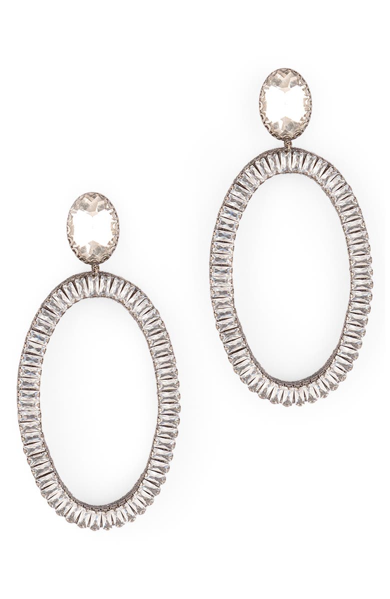 Deepa Gurnani Eaton Crystal Embellished Drop Earrings, Main, color, 