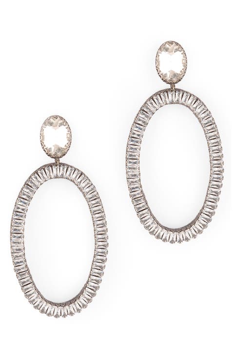 Eaton Crystal Embellished Drop Earrings