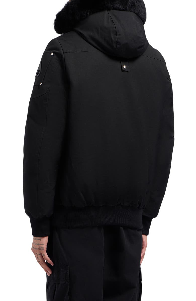 Original Genuine Shearling Trim Water & Wind Resistant 650 Fill Power Down Ballistic Bomber Jacket