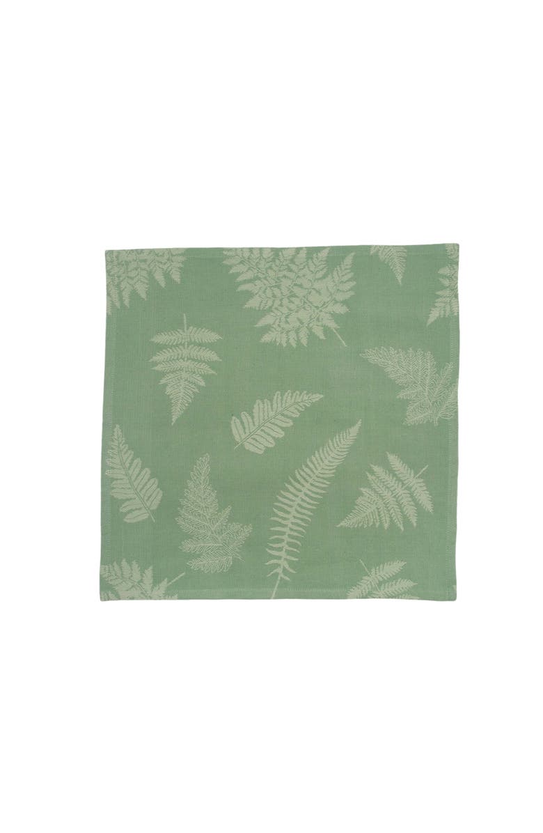 C&F Home Botanical Jacquard Woven Reversible Machine Washable Hemstitch Napkins Set of 6, Alternate, color, Green
