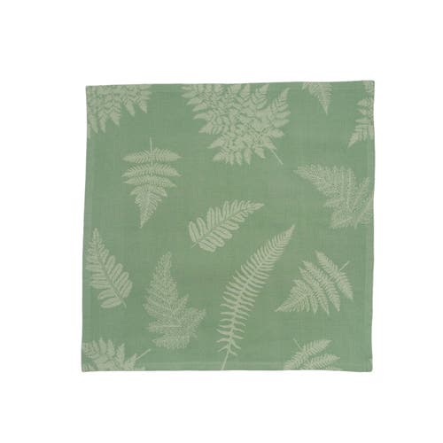 C & F Home C&f Home Botanical Jacquard Woven Reversible Machine Washable Hemstitch Napkins Set Of 6 In Green