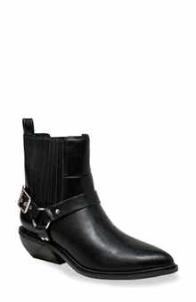 CHASE AND CHLOE Yareli Western Buckle Chelsea Boot