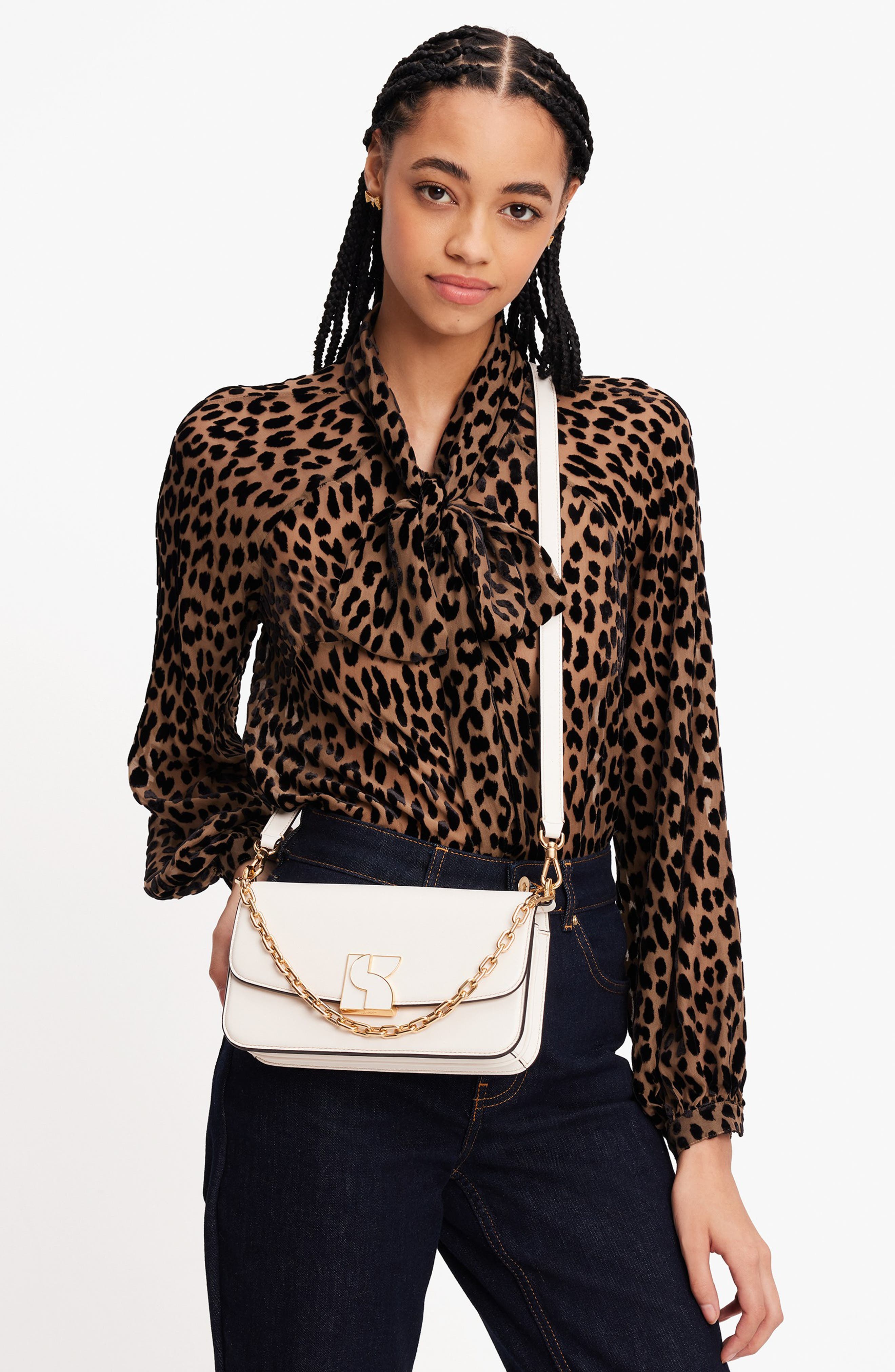small dakota smooth leather crossbody bag, Alternate, color, CREAM
