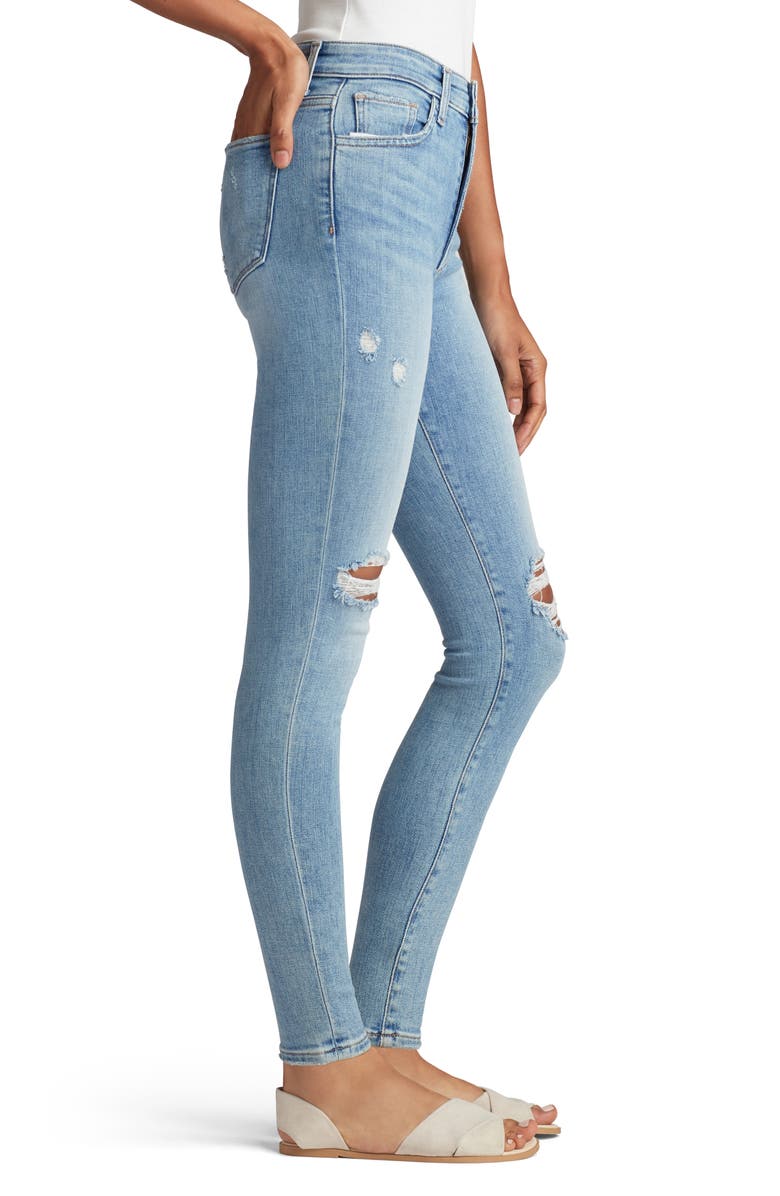 Joe's The Charlie Distressed High Waist Ankle Skinny Jeans, Alternate, color, 