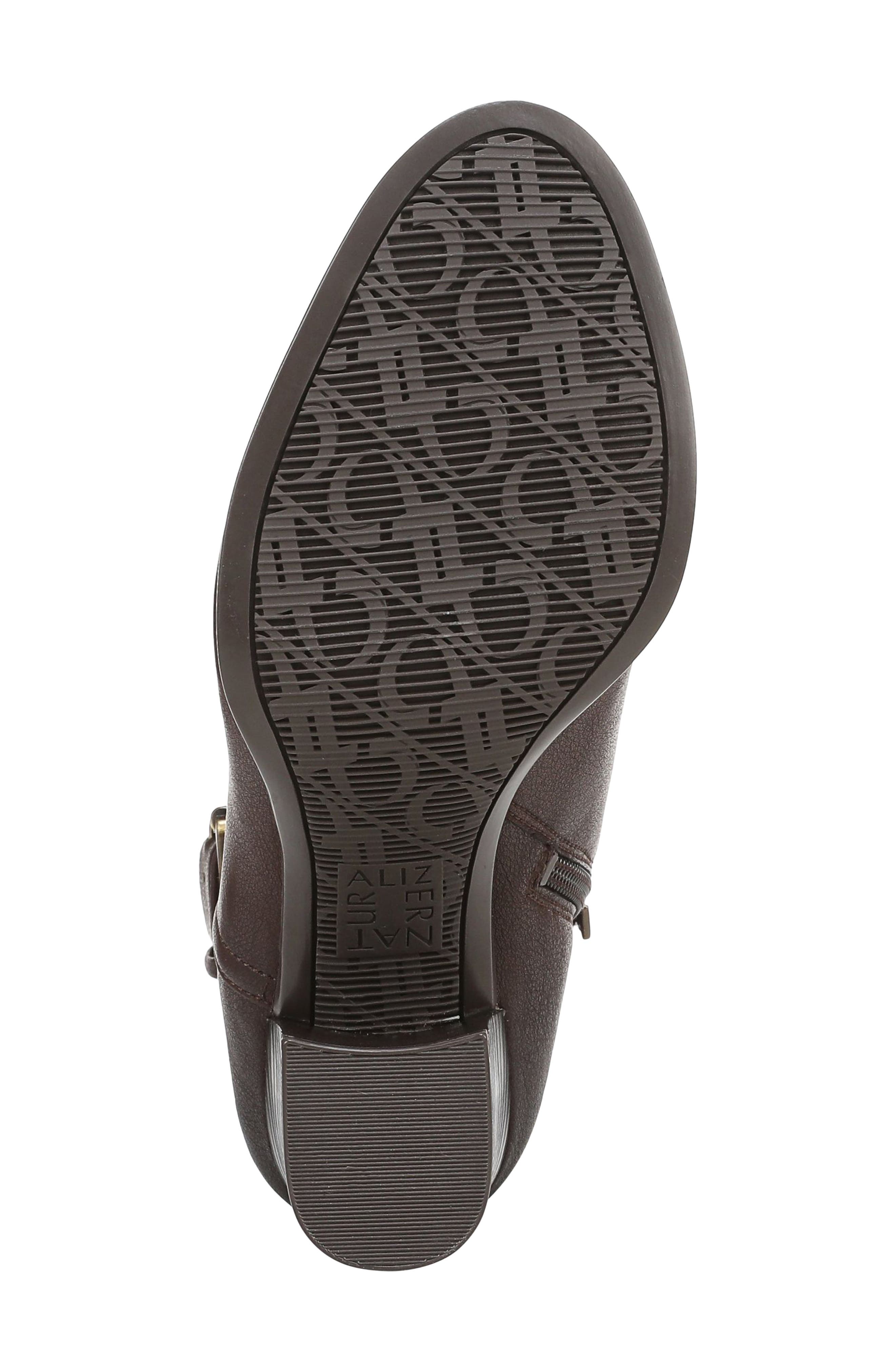 Solana Faux Leather Bootie, Alternate, color, DARK BROWN FAUX LEATHER