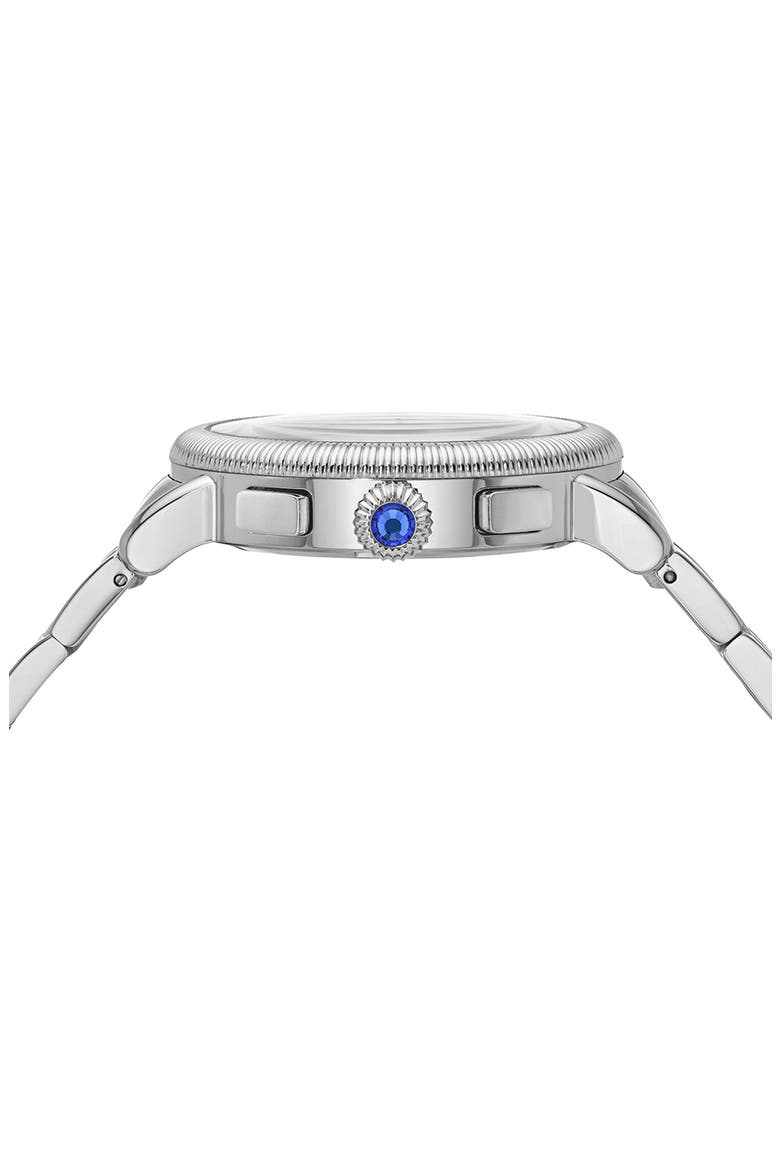 Valor Bracelet Strap Multifunction Watch, 44mm, Alternate, color, SILVER BLACK