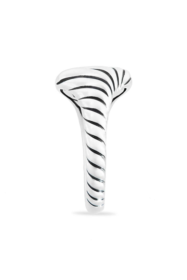 Sculpted Cable Pinky Ring in Sterling Silver, 10mm, Alternate, color, STERLING SILVER