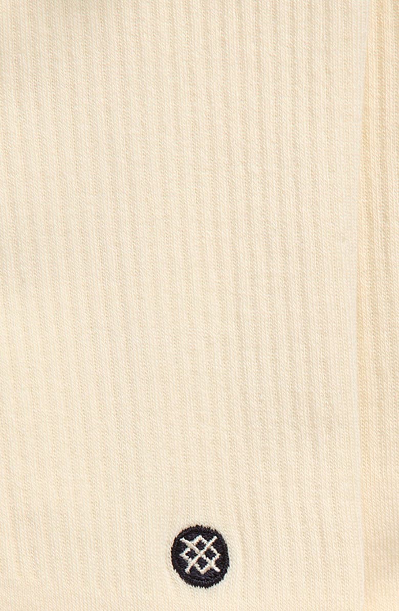 Stance Kids' Ruffle Icon Combed Cotton Blend Crew Socks, Alternate, color, Ivory