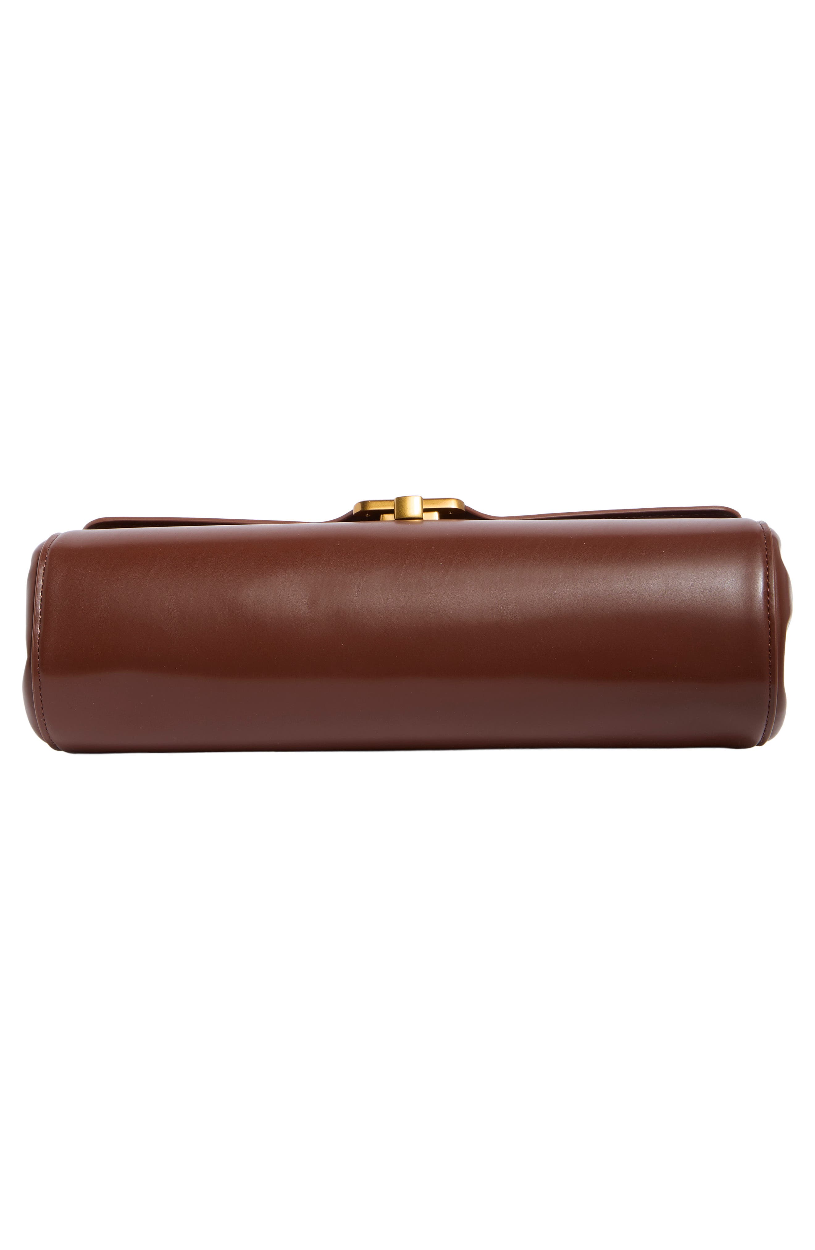 Eloise Faux Leather Shoulder Bag, Alternate, color, DEEP BROWN
