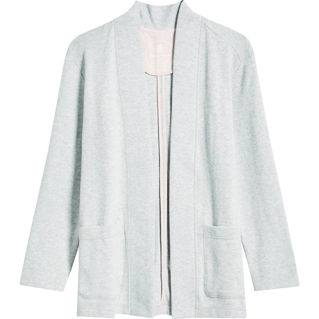 Tommy Bahama Aruba Open Front Cardigan In Summer Grey Heather