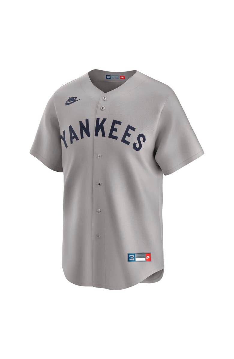 Nike Men's Nike Babe Ruth Gray New York Yankees Throwback Cooperstown Collection Limited Jersey, Alternate, color, Gray