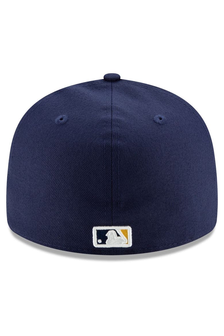 Men's New Era Navy Milwaukee Brewers Authentic Collection On-Field Low Profile 59FIFTY Fitted Hat, Alternate, color, NAVY