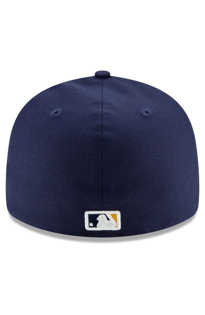 New Era Men's New Era Navy Milwaukee Brewers Authentic Collection On-Field Low Profile 59FIFTY Fitted Hat, Alternate, color, Navy
