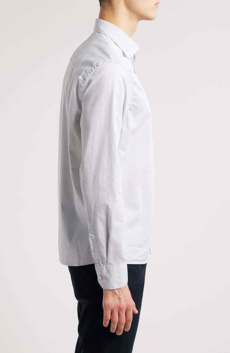 Robert Barakett Theodore Cotton Herringbone Button-Up Shirt, Alternate, color, White