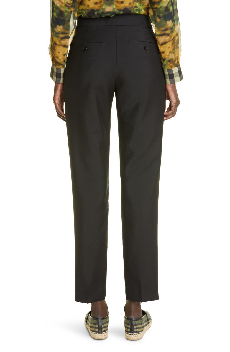 Burberry Aimie Slim Fit Mohair & Virgin Wool Trousers, Alternate, color, 